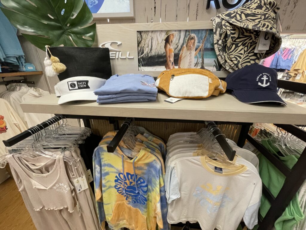 Salty Crew, Nomad, and Rip Curl product. Photo by SES. 