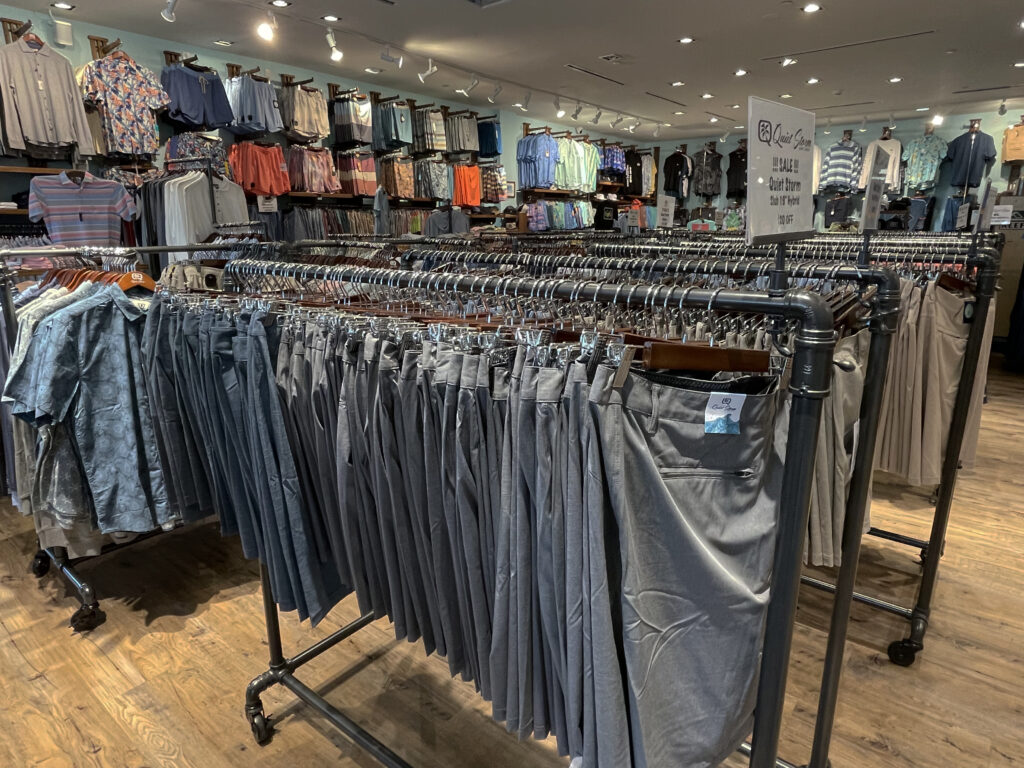 The men's department. Photo by SES.