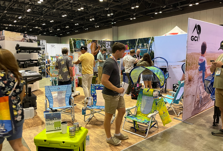Gathr Outdoors booth at Surf Expo resize