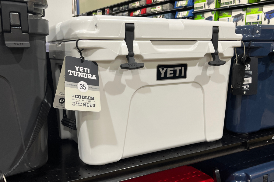 Yeti coolers on display at Dicks Sporting Goods in Longmont Colorado resized