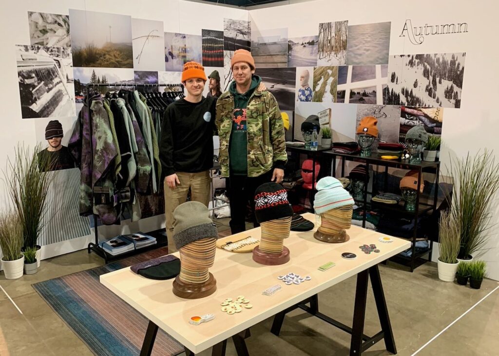 Brad Alband, right, when Autumn first launched in 2020 at Outdoor Retailer. SESO file photo.