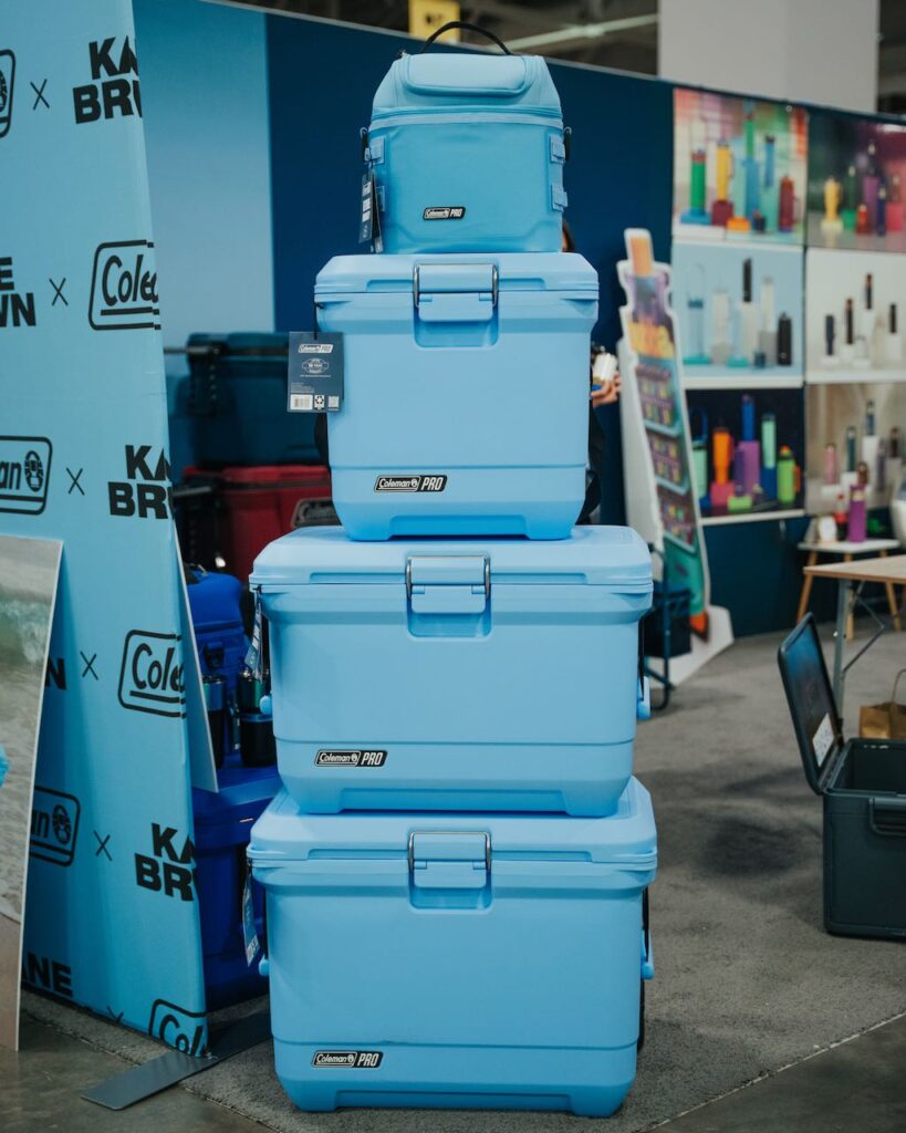 A Coleman coolers display. Photo courtesy of Outdoor Retailer.
