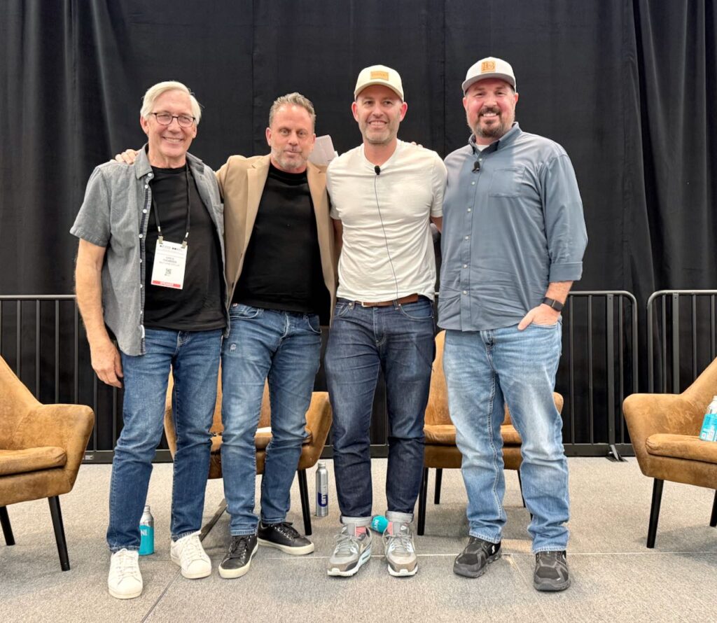Moderator Greg Thomsen, Joe Bush of Google, Steve Gendron of ENDVR, Stephen Baird of Trackfly. Photo by SESO.