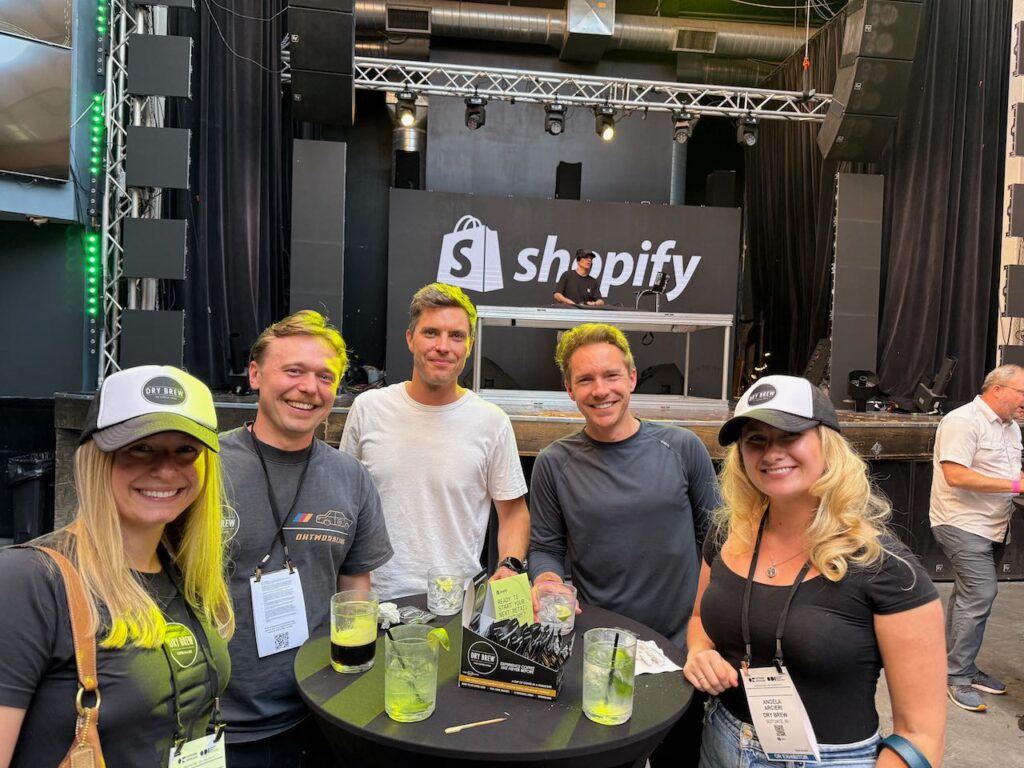 Mackenzie and John Schade of Dry Brew, Dominic Abbott and Jeff Cayley of Worldwide Cyclery, and Angela Arcieri of Dry Brew. Photo by SESO.