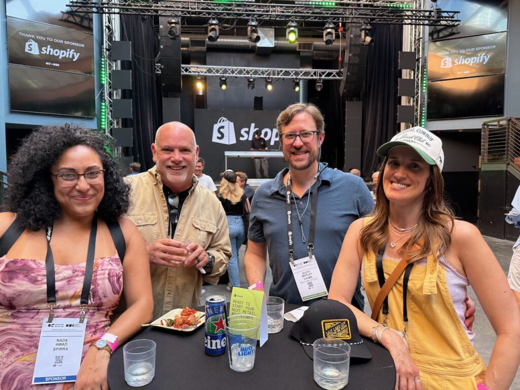 Nada Awad of Spirra, Ken Sollie of Emu Australia, Scott Whitley of Chums, and Amy Whitley of The Balm Home. Photo by SESO.