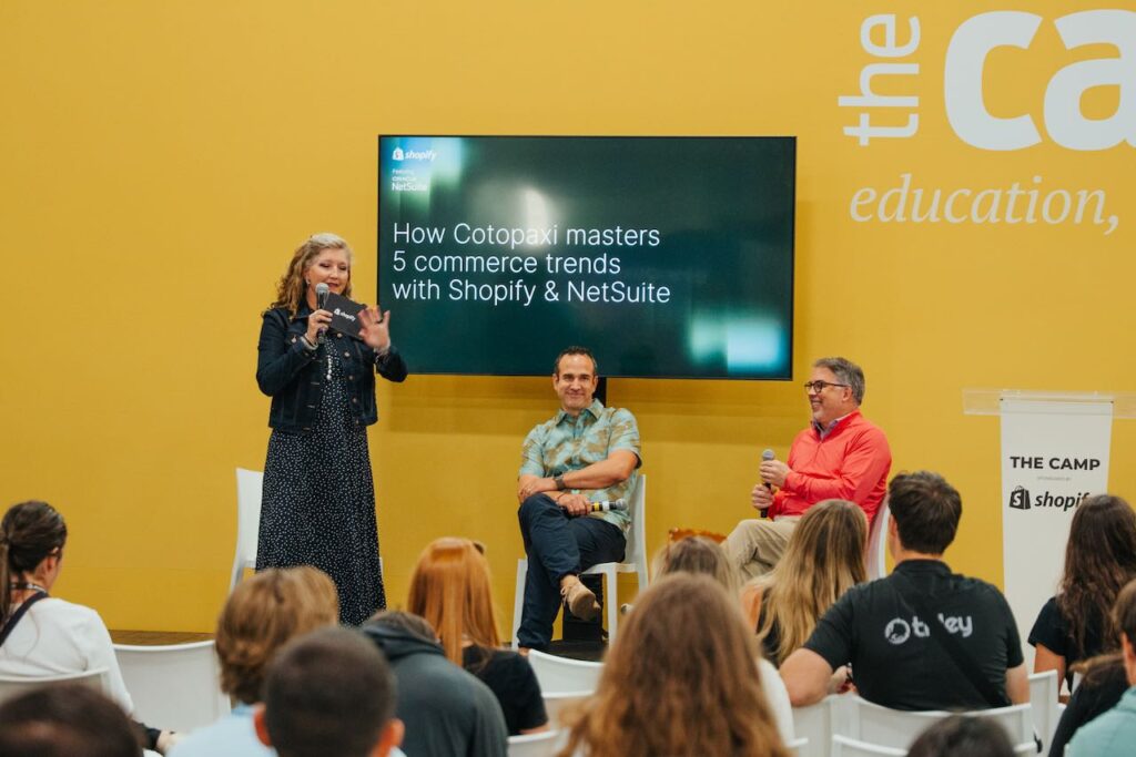 Outdoor Retailer featured many education sessions, including this one from Shopify. Photo courtesy of Outdoor Retailer.