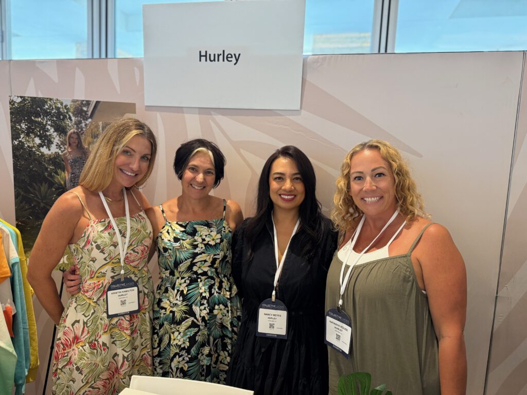 The new Hurley Women's apparel team: Kristin Hamilton, Jennifer Holty, Nancy Reyes, and Natasha House. Photo by SESO. 