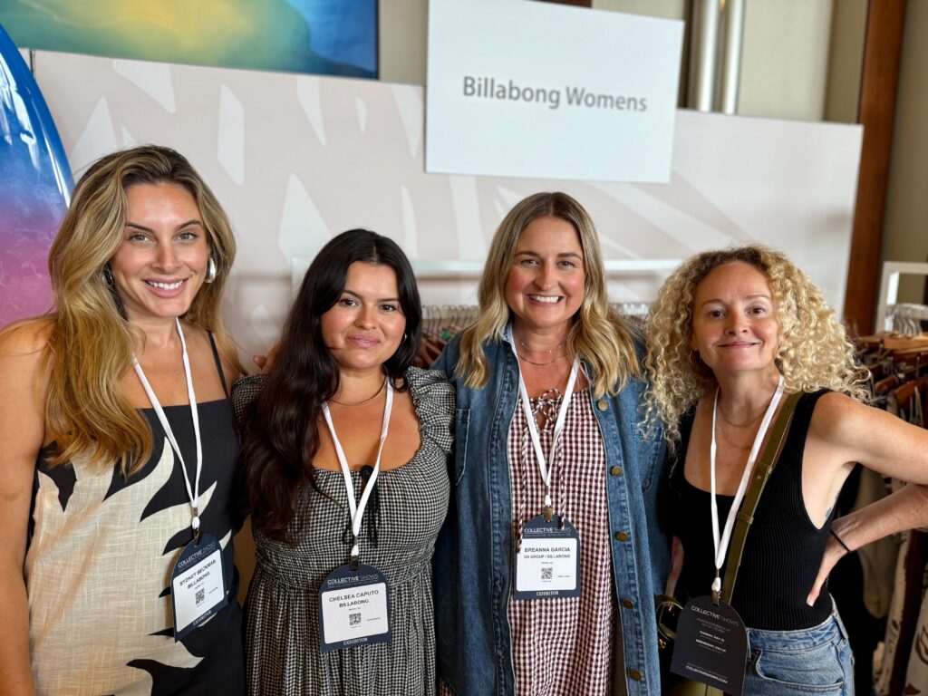Sydney Beckman, Chelsea Caputo, Breanna Garcia, and Shari Alvarez of Billabong Women's. Photo by SESO.