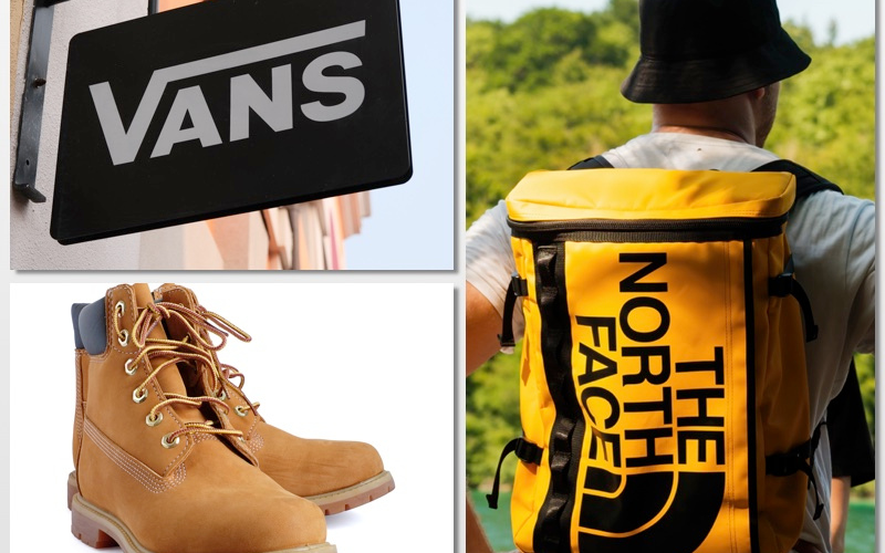 Vans, Timberland, The North Face