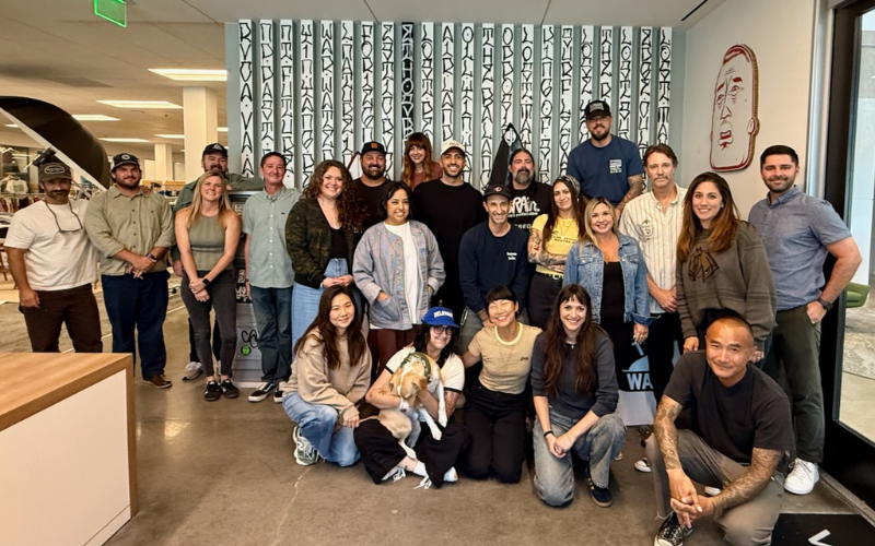 The RVCA team in the brand's new offices in Irvine, Calif. Photo by SESO.
