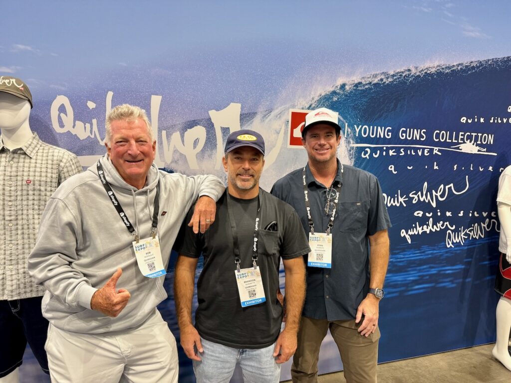 Bob McKnight, Brandon Guilmette, and Ryan Mangan of Quiksilver. Photo by SESO.