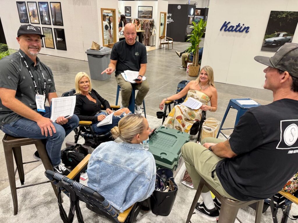 Salty Crew meeting with the Ron Jon buying team. Photo by SESO. 