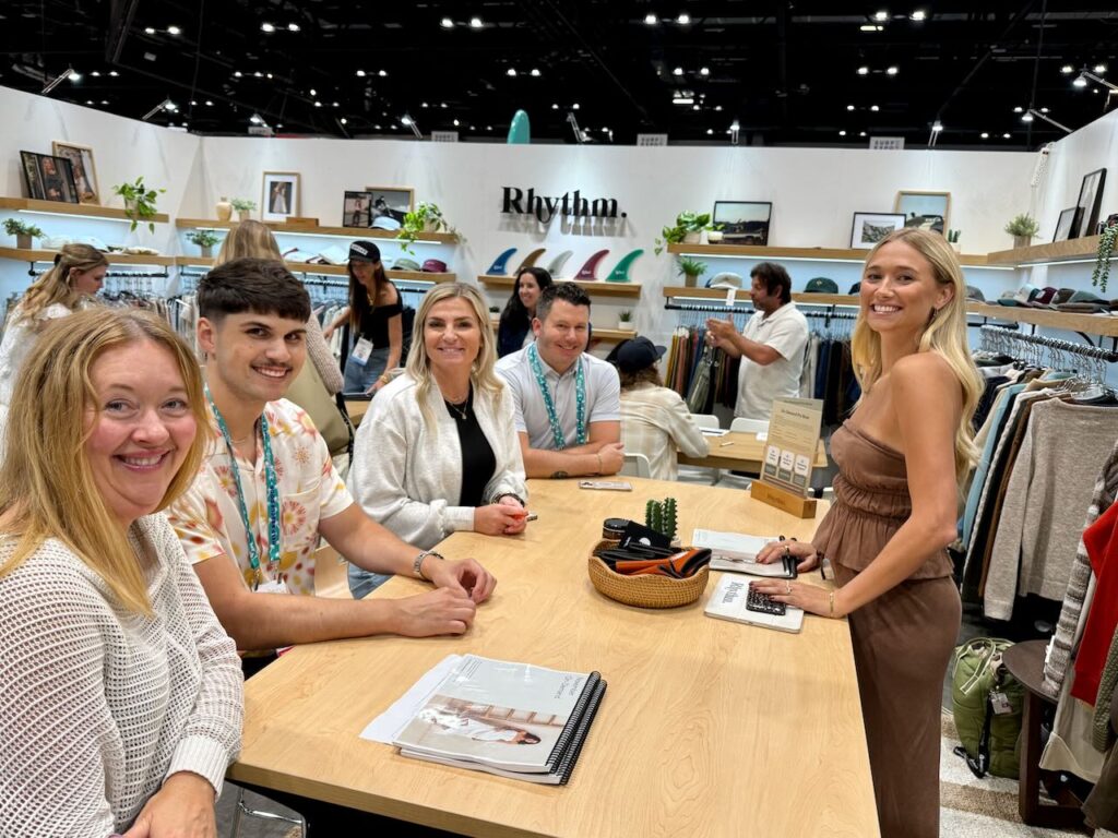 The Scheels buying team meeting with Rhythm. Photo by SESO. 