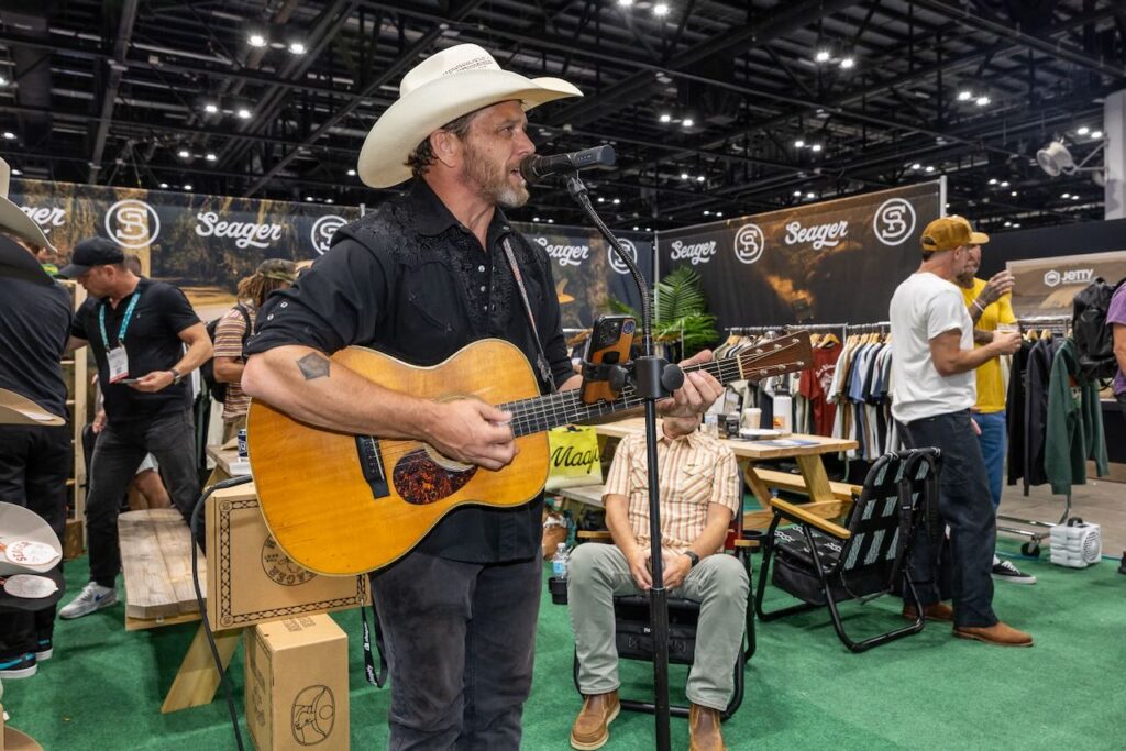 Live music at the Seager booth. Photo courtesy of Surf Expo.