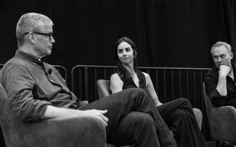 Craig Rowley, chief marketing officer at Cotopaxi, Evin Catlett, global VP at Skullcandy, and Roger Hurni, co-founder and chief brand strategist at Off Madison Ave