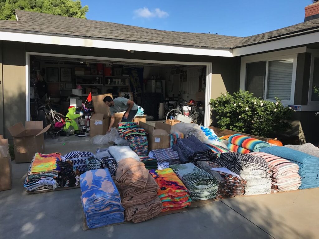 The early days: The first production order of 1,000 units managed out of co-founder Dario Phillips garage in Venice Beach, Calif. Photo courtesy of Slowtide.