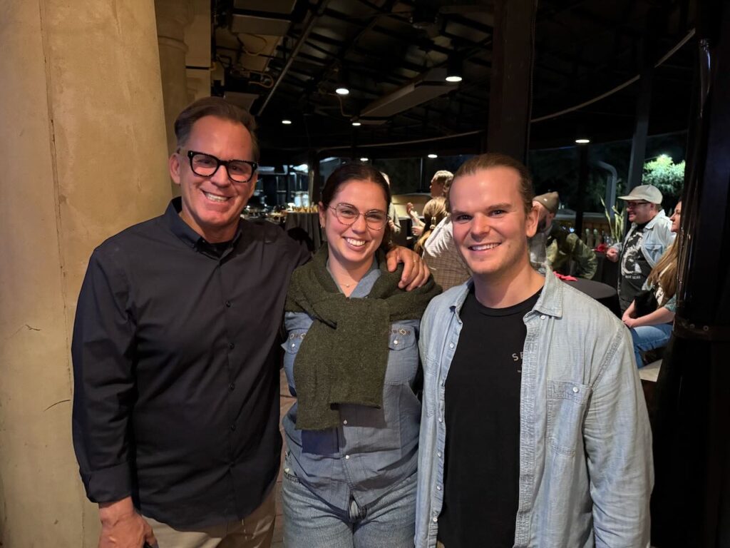 Dale Rhodes of Katin with the Midwest retail powerhouse Glik's - Gabby Coors and Elliot Glik.