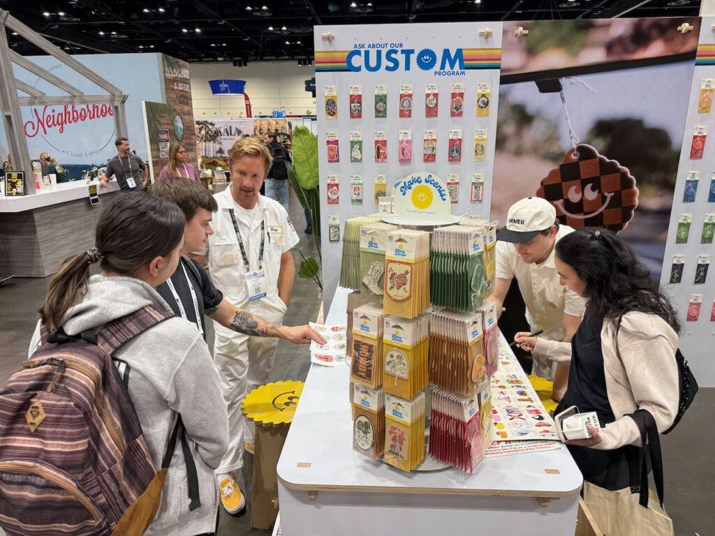 Busy times at the Make Scents booth. 