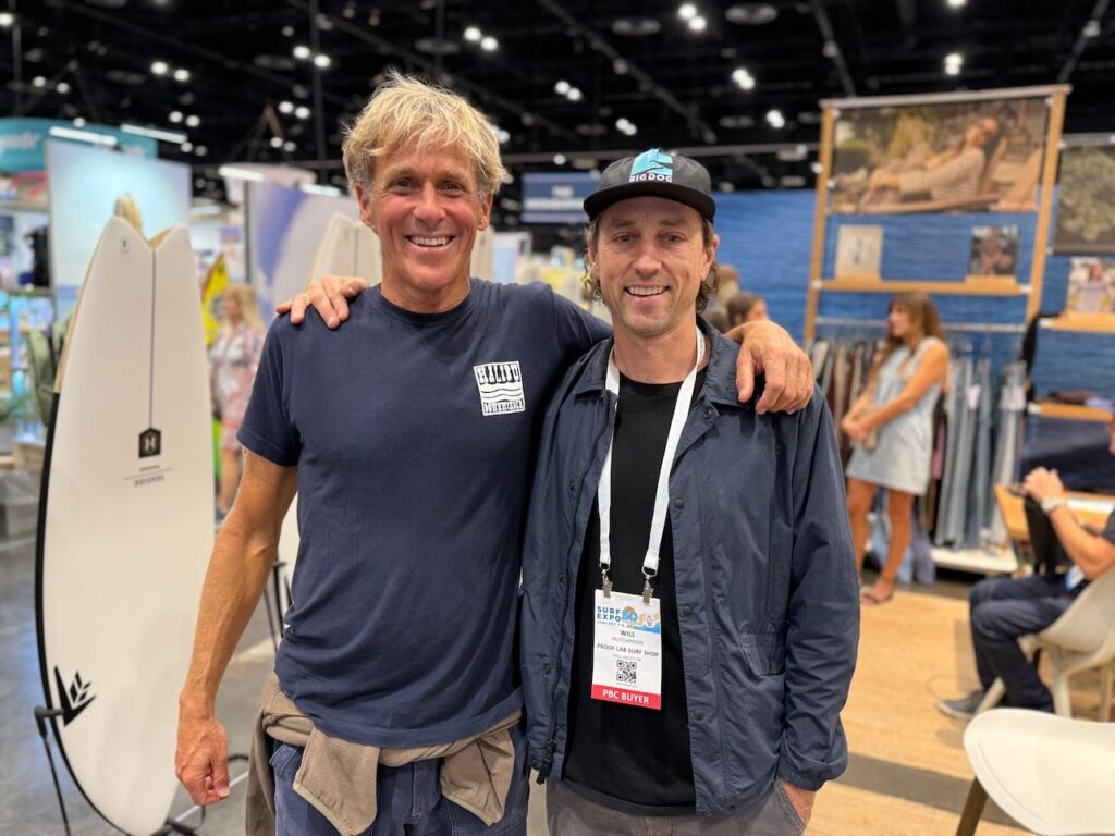 Shaper Dan Mann with Will Hutchinson of Proof Lab. 