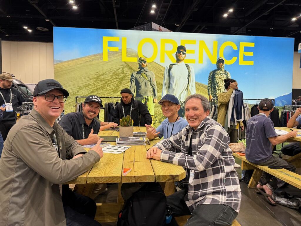 Hi-Tech of Maui, right, meeting with the Florence team, left. Hi-Tech has told us Florence is performing well at its stores. 