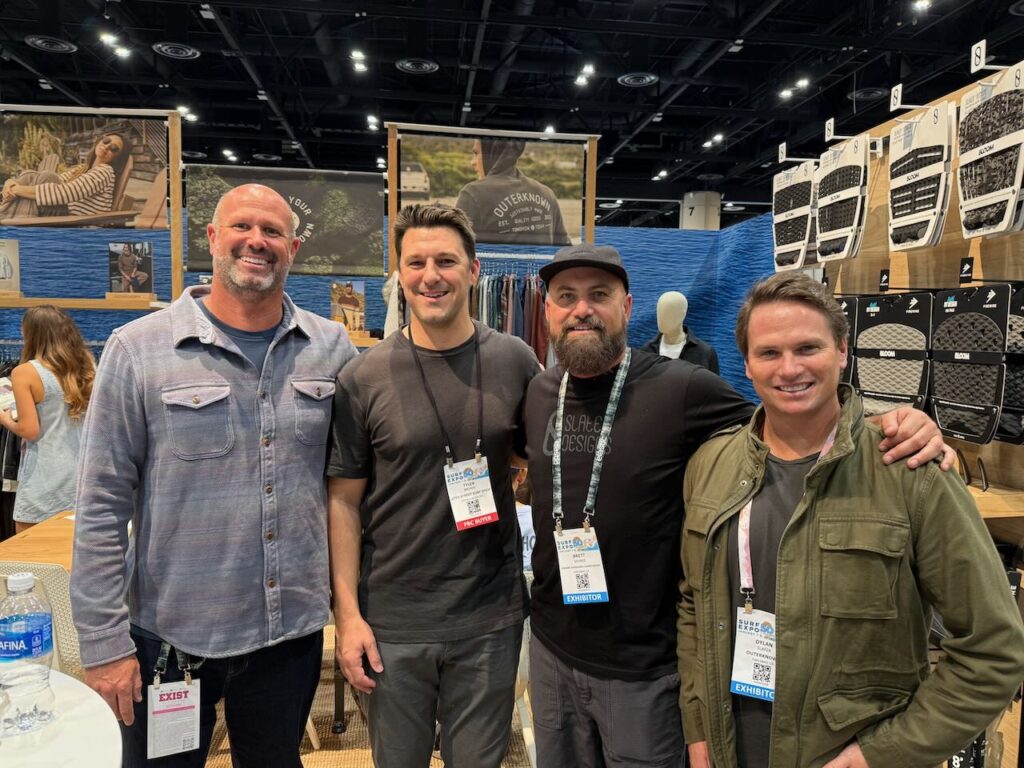 The Outerknown/Firewire team with 17th Street: Marty Mathiesen, Tyler Brown, Brett Savage, Dylan Slater.