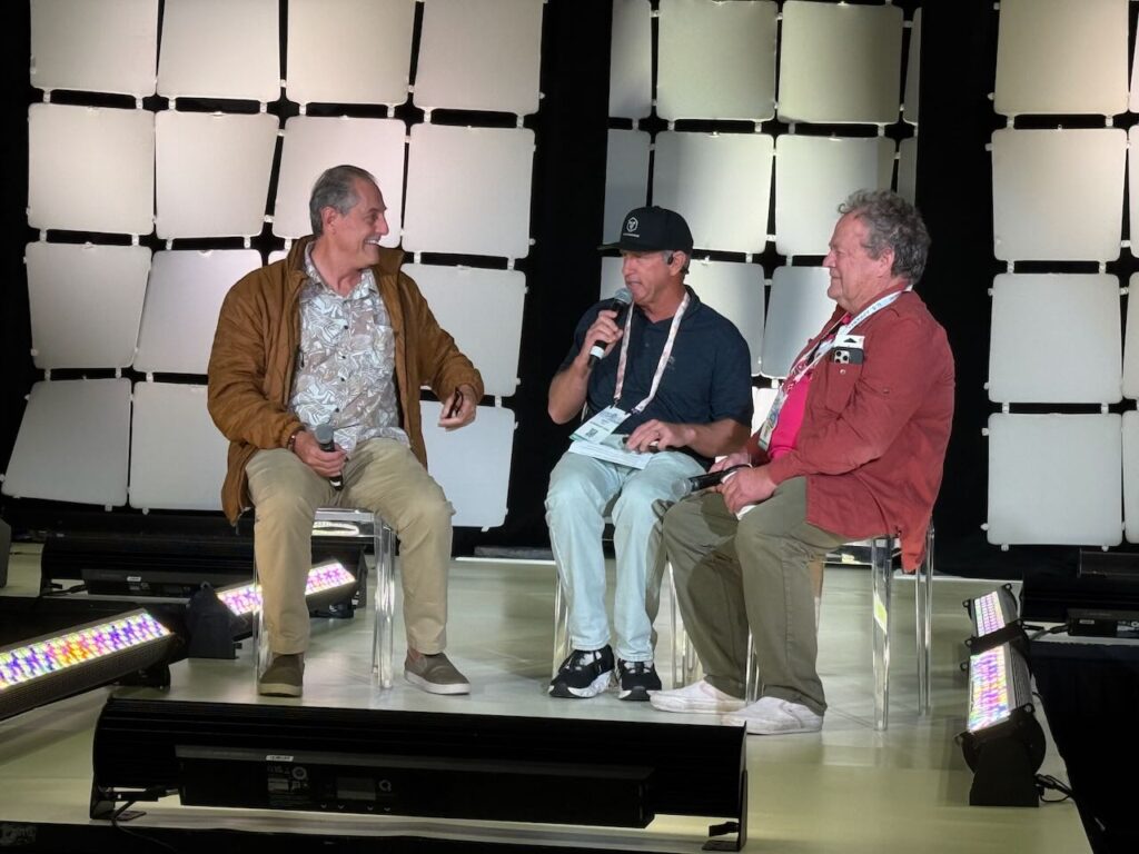 Shaun Tomson, left, and Peter "PT" Townend, right, talk 50 years of professional surfing. 