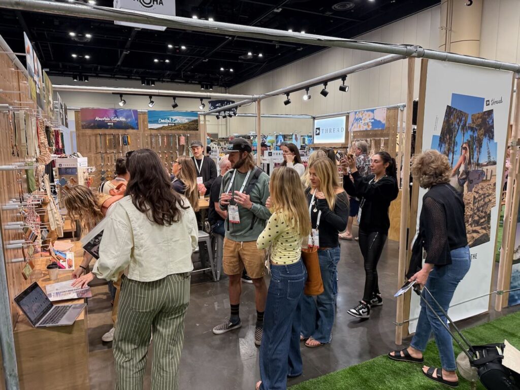 The busy Thread Wallets booth.