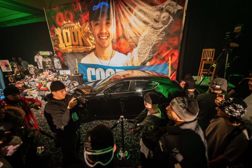 The No. 1 seller Cooper Walker earned many prizes provided by brands that Zumiez sells, including a car. Photo courtesy of Zumiez. 