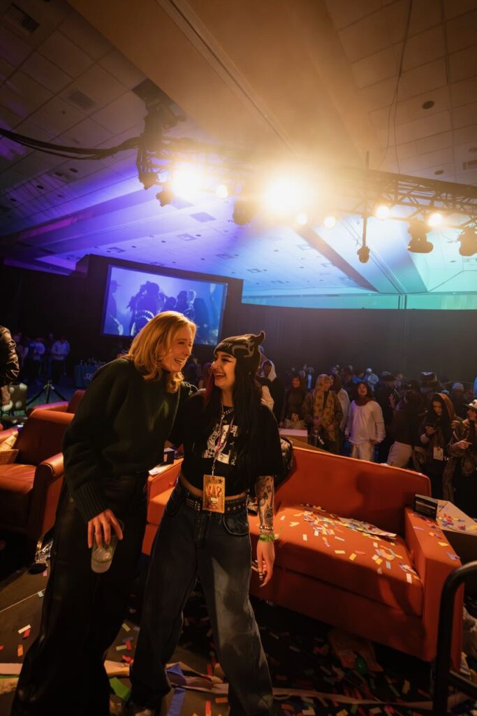 Zumiez EVP Erin Wendte with No. 2 seller Morgan Santoli, who sold $1,040,279.73. 