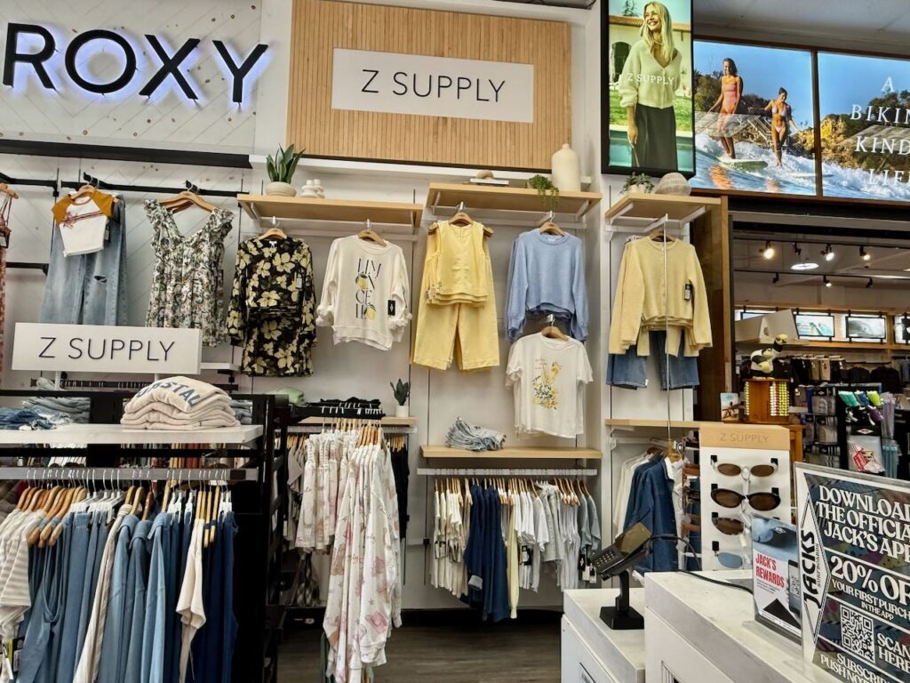 Z Supply at Jack's. The brand now has buildouts in all Jack's stores. Photo by SESO.