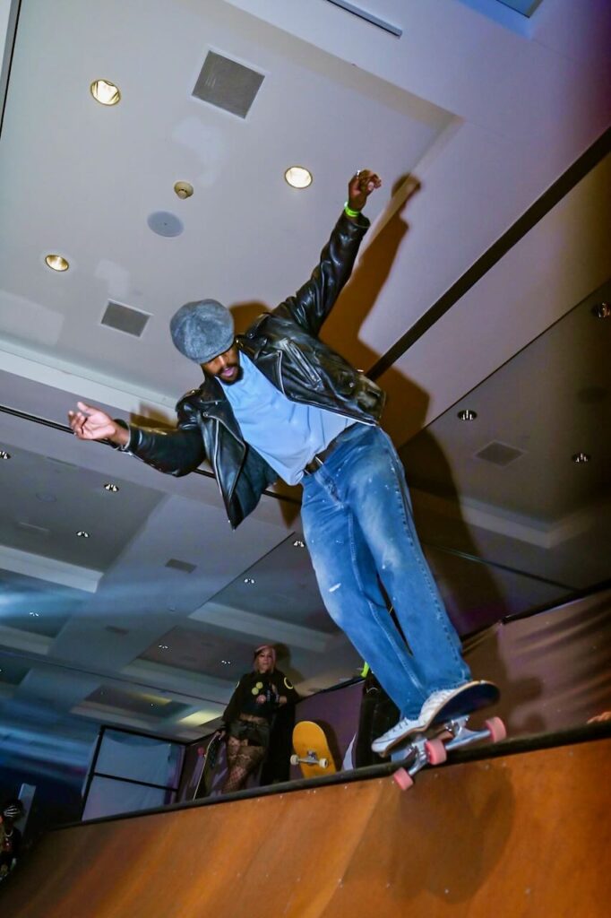 The 100k party included an indoor skateboard ramp. Photo courtesy of Zumiez. 