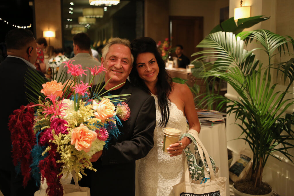 Lost Clothing CEO Joel Cooper and date Lauren Silveira. Photo by Ian Kose, courtesy of SIMA.