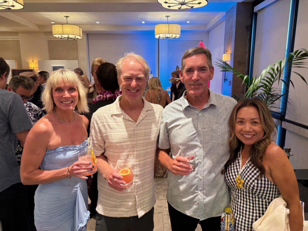 Kareen McCarty and husband Rob McCarty of Vissla, Richard Sanders of Vissla and wife, Celeste. Photo by SESO.
