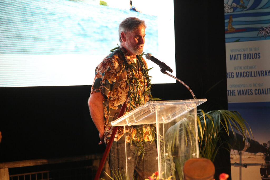 Lost Surfboards Founder Matt Biolos, Waterperson of the Year. Photo by Ian Kose, courtesy of SIMA.