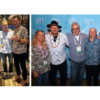 Collage, top left, clockwise: Incoming President David Scibal and VP L.G. Shaw III with the Hall of Fame's number one donor, Monty Dise. Right: Board members Sharon Wolfe Cranston, Gary Germain, David Scibal, Bob Mignogna and Jim Cartland.