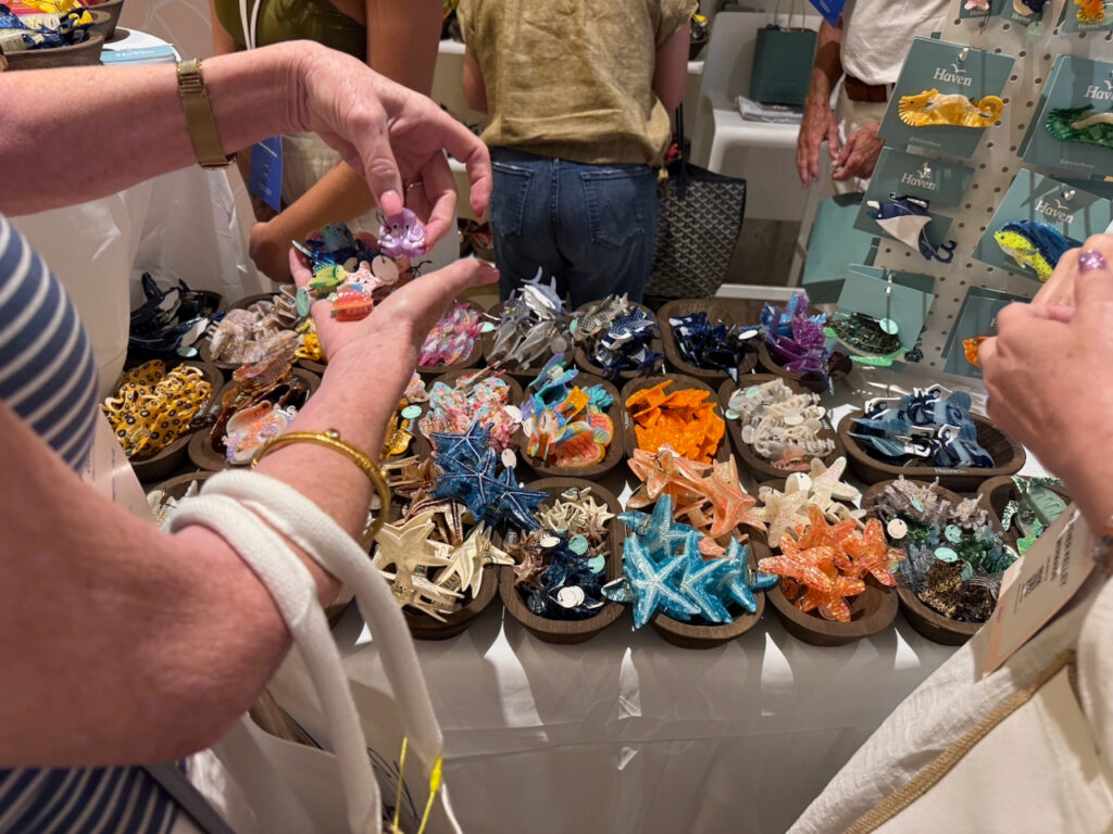 Ocean and beach themed Haven hairclips were popular at the show. Photo by SESO. 
