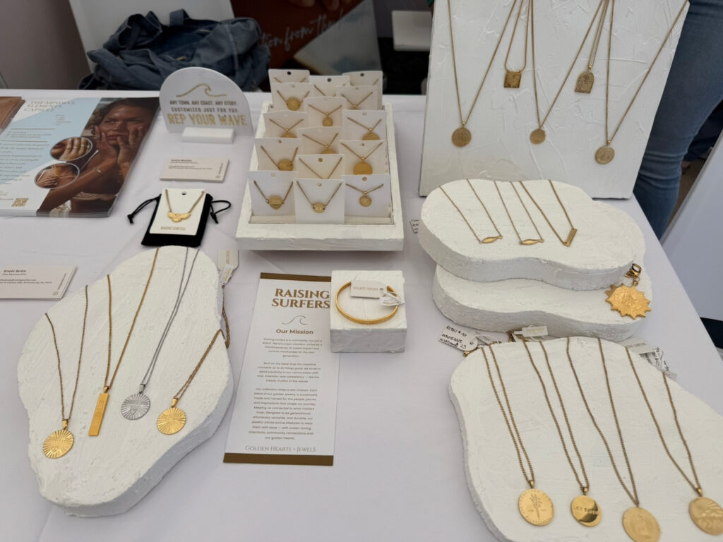 Raising Surfers sells water resistant, tarnish free jewelry. Photo by SESO. 