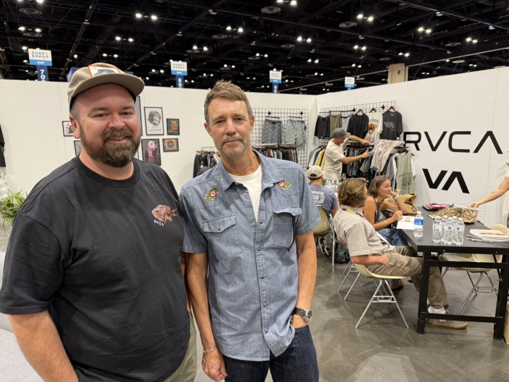Chili McCabe and Mark Tinkess of RVCA. Photo by SESO.