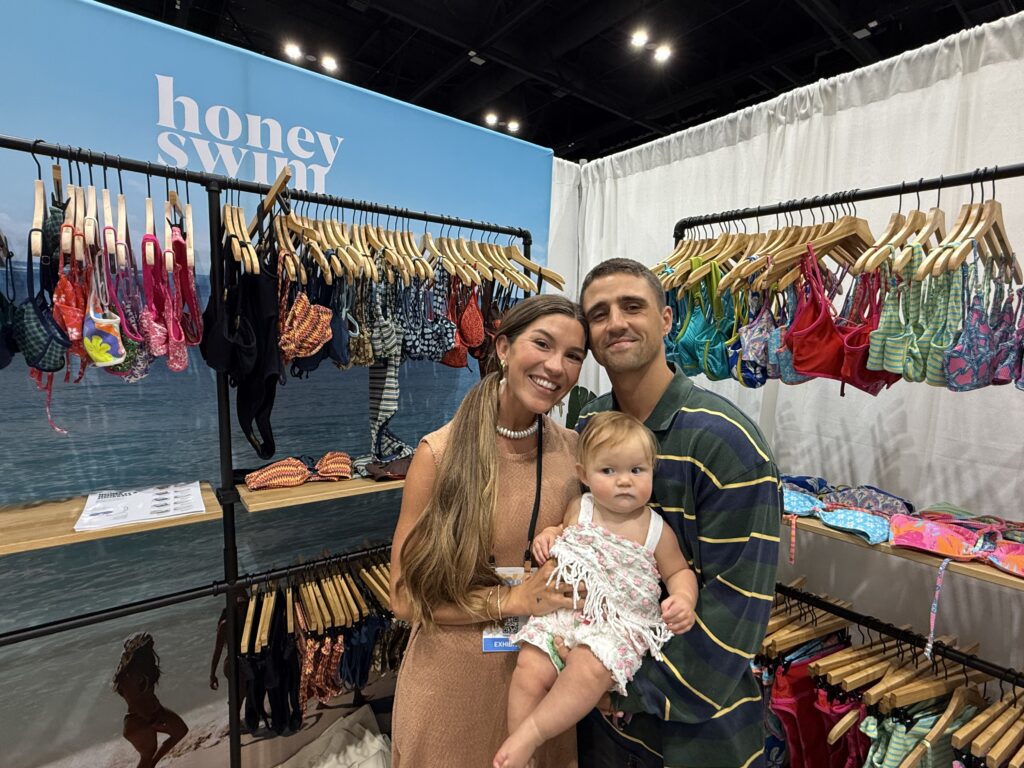 We are hearing good things about Honey Swim from retailers. The brand was started by social media influencers Brynley and Lukas Joyner, who own it with friends. Photo by SESO.