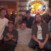 S U R F I N G ,Left to right: Jeremy Flores, Kauli Vaast, Vincent Milou, So Me, Pedro Winter and Matthias Dandois at the Quiksilver Festival launch.