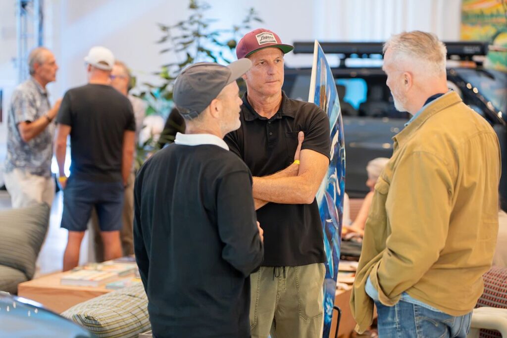 Ryan Hitzel and Jason Steris of Roark with Caravan Outpost Co-Founder Brad Steward. Photo by Dipan Desai Photography.