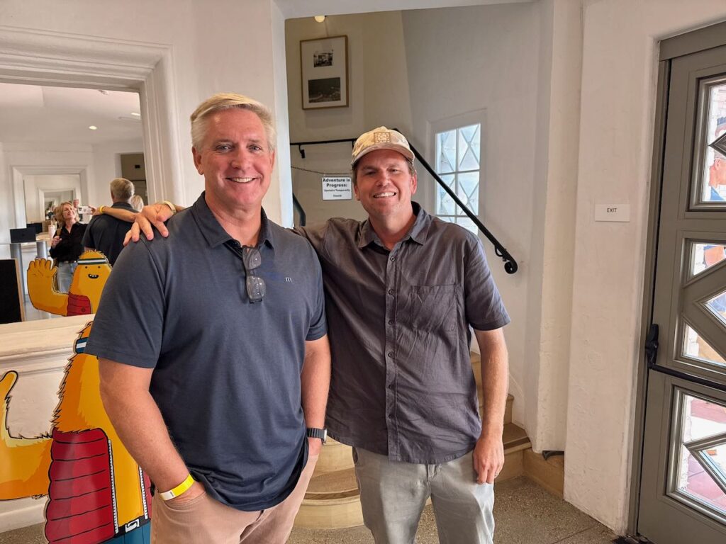 Tilly's CEO Nate Smith and Mike Reilly of Free Fly. Photo by SESO.