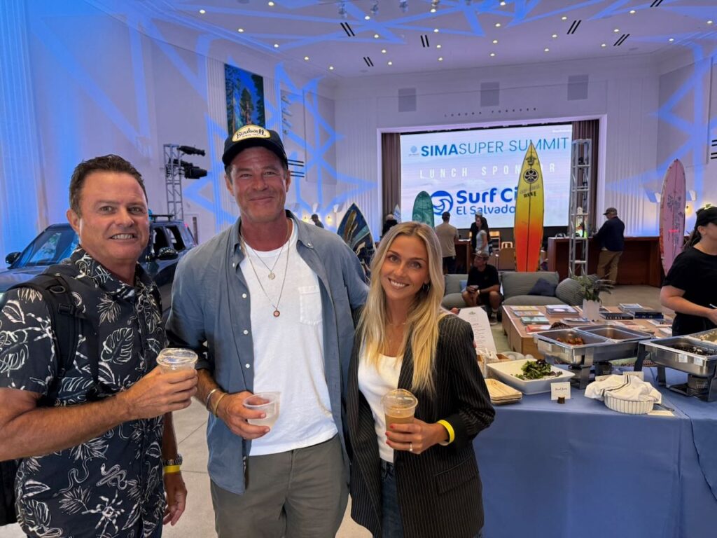 Bob Graff of Wasserman, Eric Crane of Birdwell and Eve Carter of Wasserman. Photo by SESO.