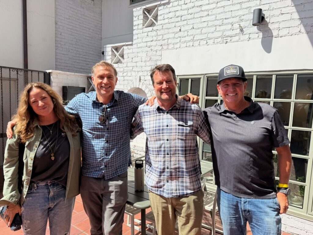Jersey roots: Melissa Martinez Booth of Distant Local, Cory Higgins of Jetty, Jason Murray of Natural Selection Tour, and Bruce Beach of Capacity Brewing. Photo by SESO.