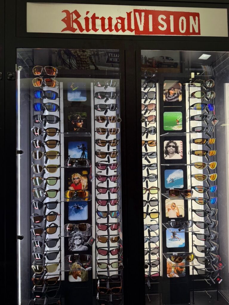 A Ritual Vision display. Ritual Vision and Salty Crew are both owned by Globe International Limited. Photo courtesy of Globe.