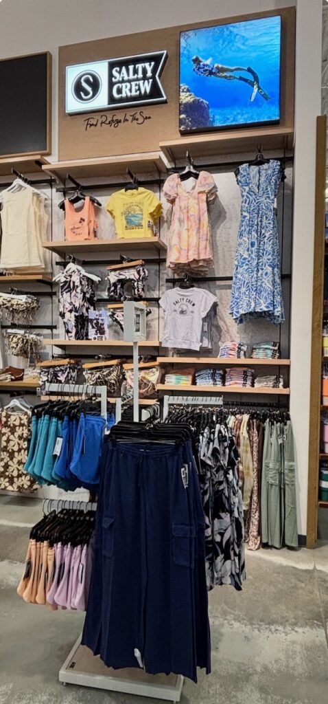 A Salty Crew Women's section at 17th Street in Virginia Beach. Photo courtesy of Salty Crew.