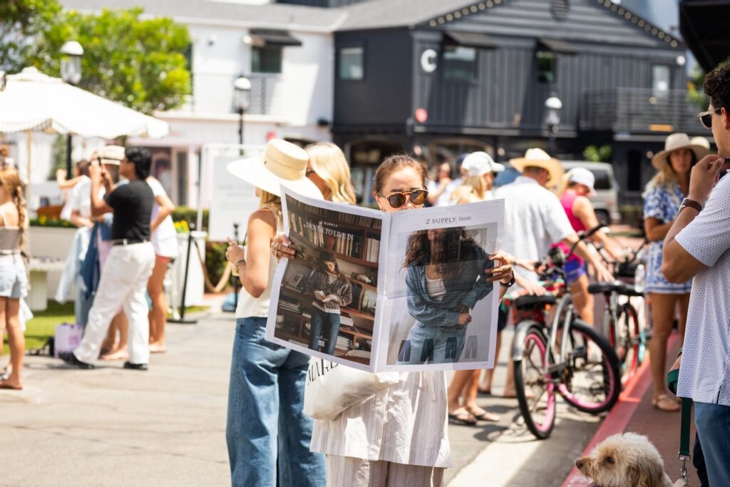 The denim launch included a print lifestyle publication about the new line. Photo courtesy of Z Supply.